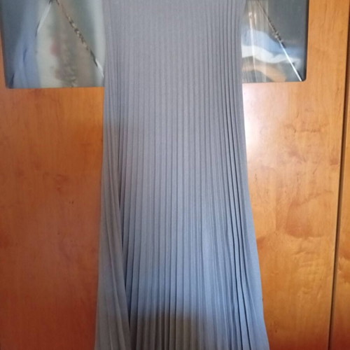Vintage Y2K Maxi Pleated Skirt Mango S gray like new