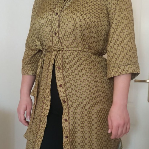 Helmi semizie new, green with detachable belt and 3/4 sleeve