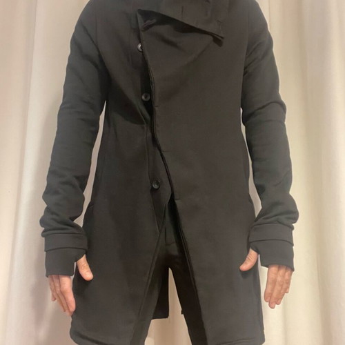 Gabbiano modern jacket/trench coat used, size Large, black