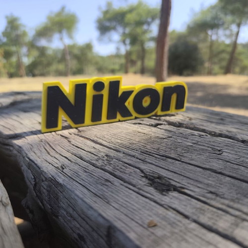 Nikon 3D logo stand decorative, new