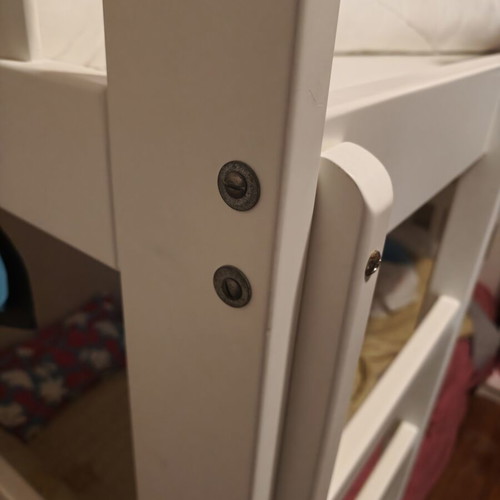 Handmade Solid Wood Bunk Bed like new, lacquered finish
