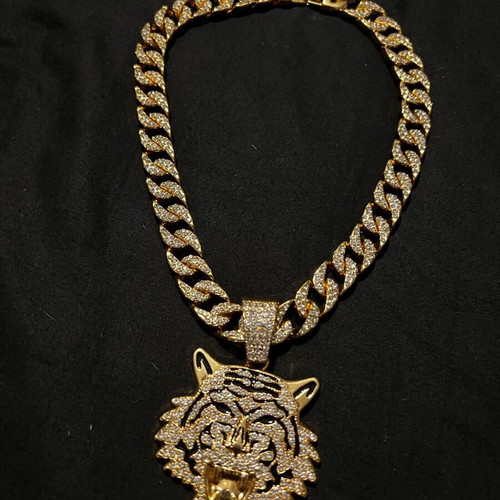 Chains Tiger gold jewelry new with diamonds