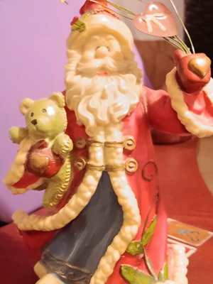 Polyester Santa Claus like new with teddy bear and stars