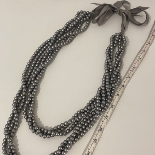 Long double necklace like new, silver