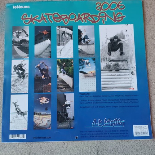 Skateboarding wall calendar 2006 used