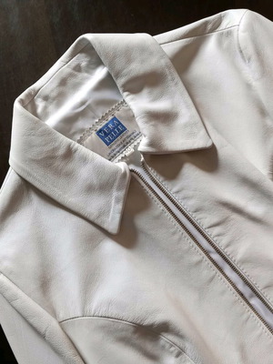 Vera Pelle leather jacket white, like new, size 40