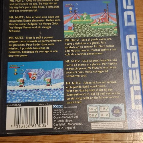 Mr Nutz Sega Mega Drive game like new