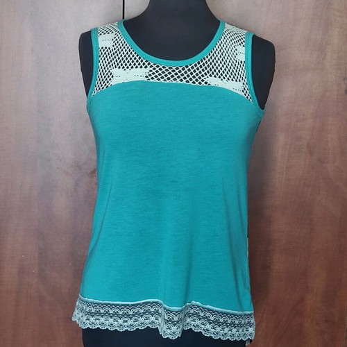 Exotica Sleeveless Tunic Top Like New With Double-Face Design