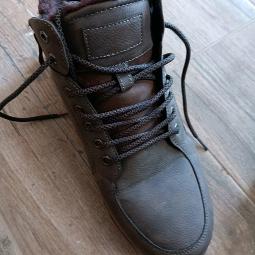 Lumberjack boots size 43 like new, brown with fur lining and zipper