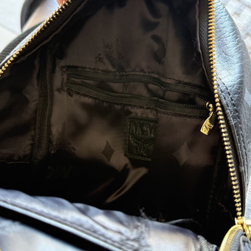 MCM black backpack used, small size