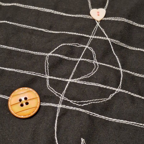 Handmade Cooking Apron Musical Staff Design new