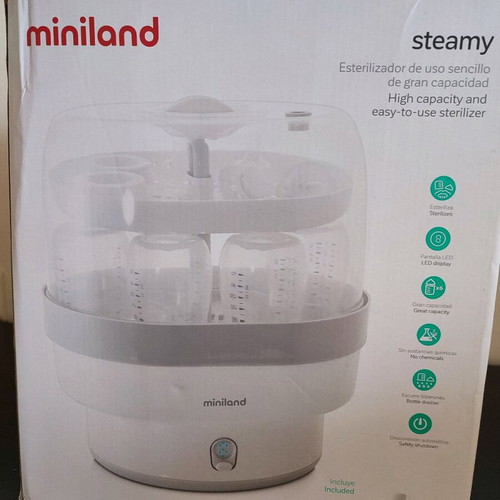 Miniland baby sterilizer like new without tongs