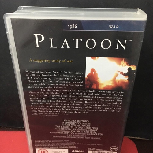 Platoon used videocassette English version without subtitles