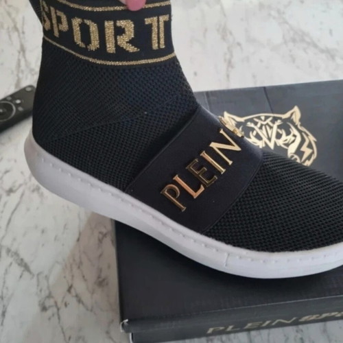 Philipp Plein Sport Sock Sneakers New Black with Gold Details