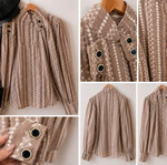 NIDO shirt like new, black and beige, size M