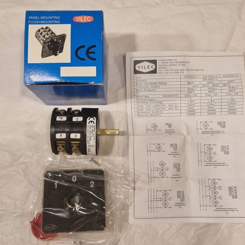 VILEC A25 25A Rotary Panel Changeover Switch new