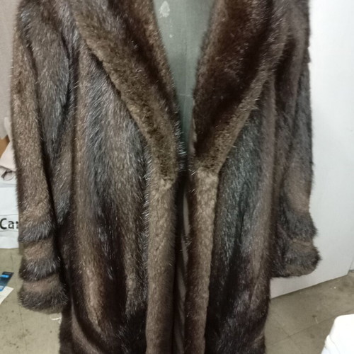 Fur coat new, size XL 46, brown, handmade from Kastoria