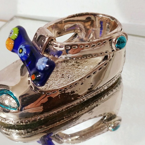 Bengetti silver-plated baby shoe with 925 silver layers, new