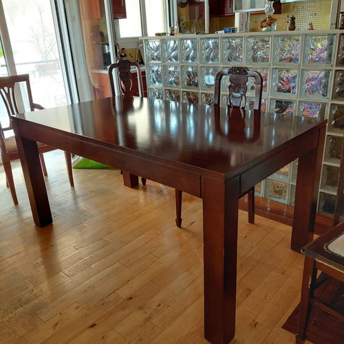 Neoclassical solid cherry dining table like new