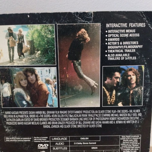 The Doors DVD used, Greek edition with subtitles