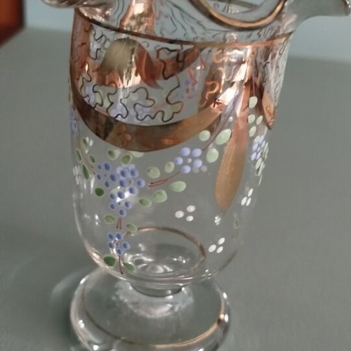 Beykoz Vase from Sultan's Glassworks like new, hand-painted vintage