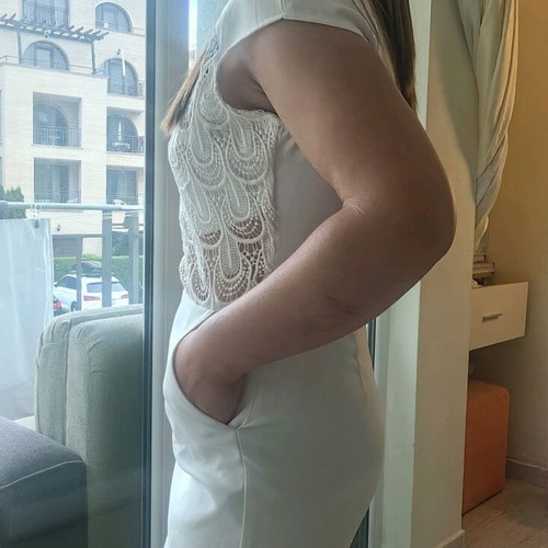 Vera & Lucy short romper, size M, white