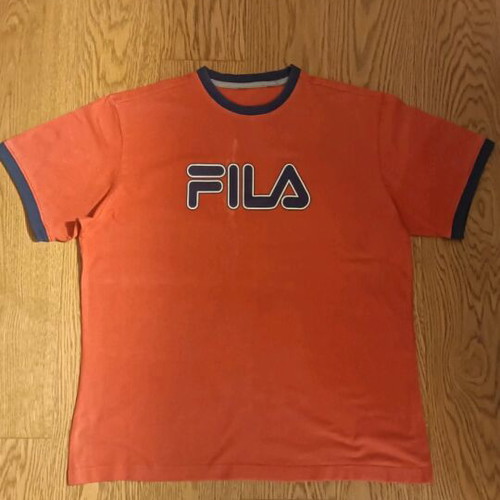 Fila Vintage 80s Ringer T-Shirt used, red and blue