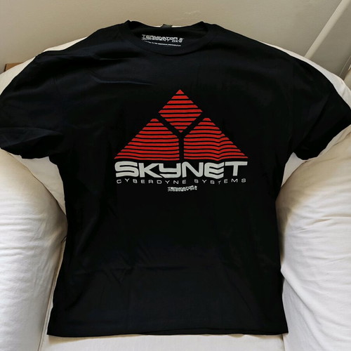 Terminator 2: Judgement Day Skynet Cyberdyne Systems T-shirt new, size Large, black