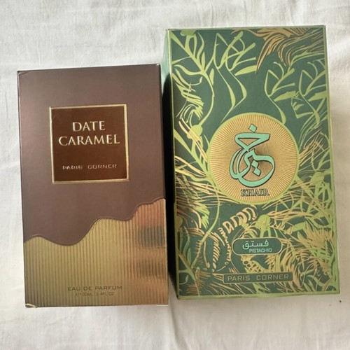 Paris Corner Date Caramel and Khair Pistachio Eau de Parfum new