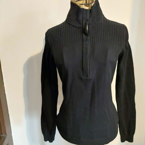 Ralph Lauren knitted men's quarter zip up pullover Small like new, black and gold