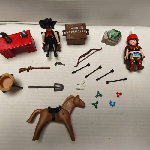 Playmobil West Sheriff and Indian Set like new