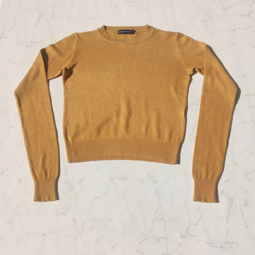 Bershka long-sleeve blouse used mustard XS