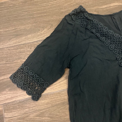 Linen beach caftan black used, one size