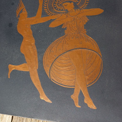 Chalcography used 33x38cm with design from 5th century vase