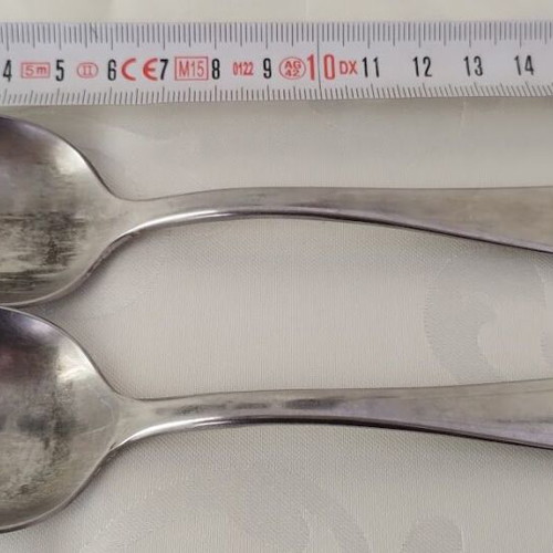 Medical Corps officer spoons used, set of 2, stainless steel