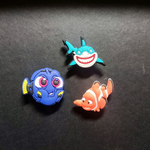 Nemo Marlon Dory Shark Crocs Charms Pins Jibbitz set brand new multicolor orange