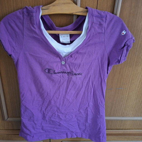 Champion purple T-shirt used, size M