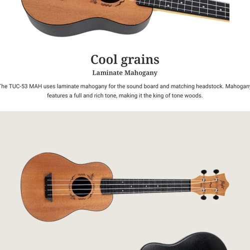 Flight TUC-53 MAH Concert Travel Ukulele like new with case