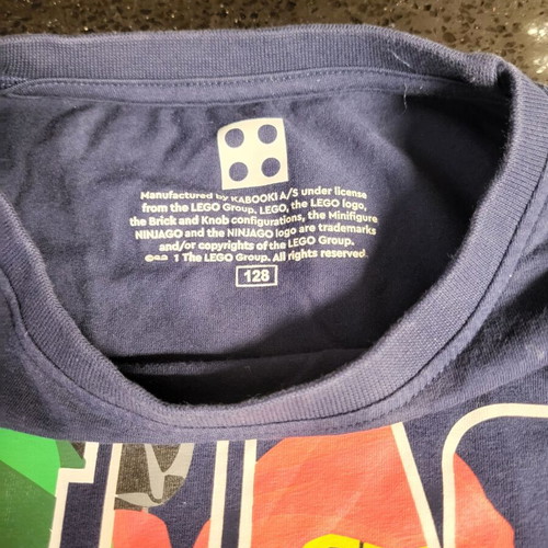 Lego Ninjago kids t-shirts used for ages 7-8