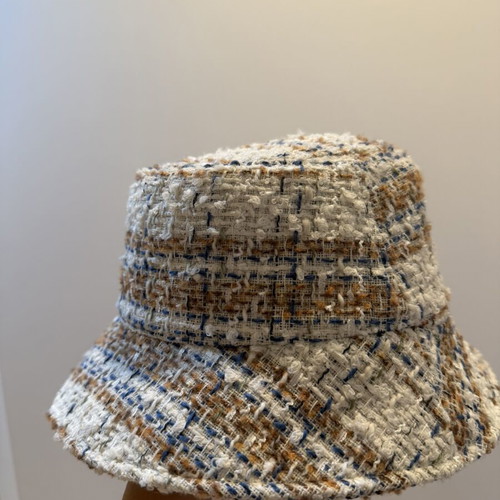 Tweed bucket hat with gold thread embroidery, Active Wear