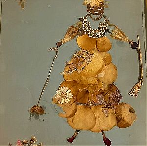 Πίνακας από ξεραμένα λουλουδια του 1950