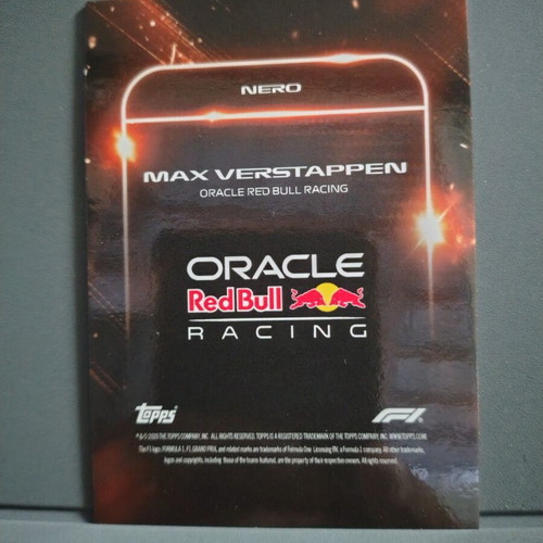 Topps Lights Out Formula 1 Racing Max Verstappen Nero Orange 20/25