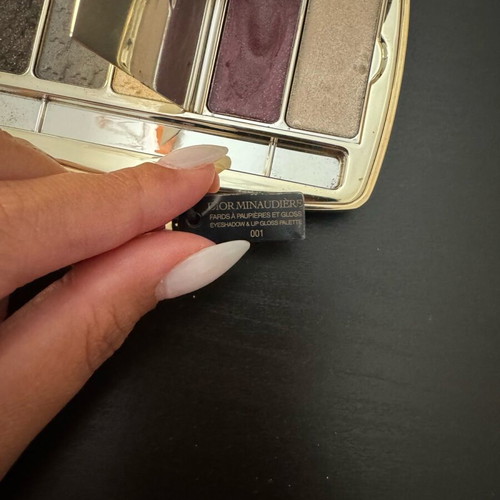 Dior collectible palette with three eyeshadows and two lip glosses lightly used
