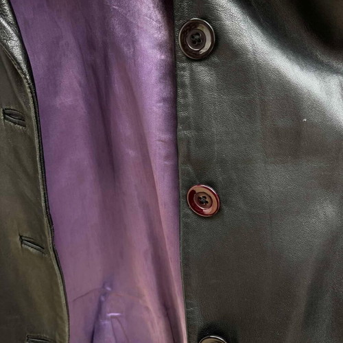 Rollini 100% leather women's jacket used, size M, black-purple
