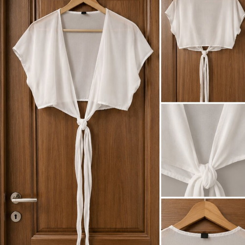 Nadia Rapti Crop Top new, white, size S