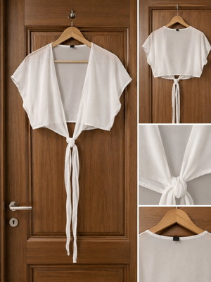 Nadia Rapti Crop Top new, white, size S
