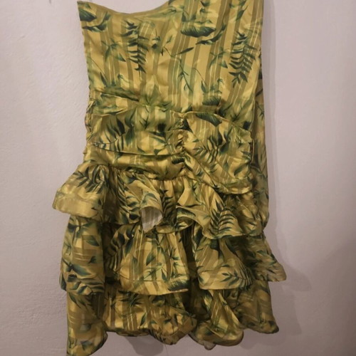 Azara Tropical One-Shoulder Dress like new, colorful, size S/M