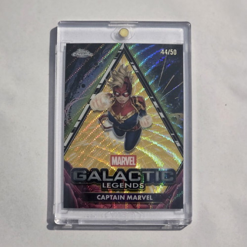 Captain Marvel 2025 Topps Chrome Marvel #GL-9 Galactic Legends Case Hit SSP 44/50 new