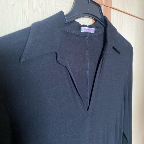 Black Rouge midi dress with collar like new