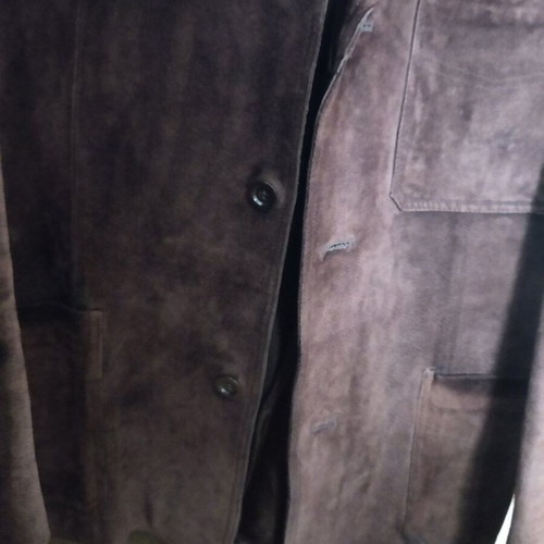 Vintage suede coat genuine leather, like new condition